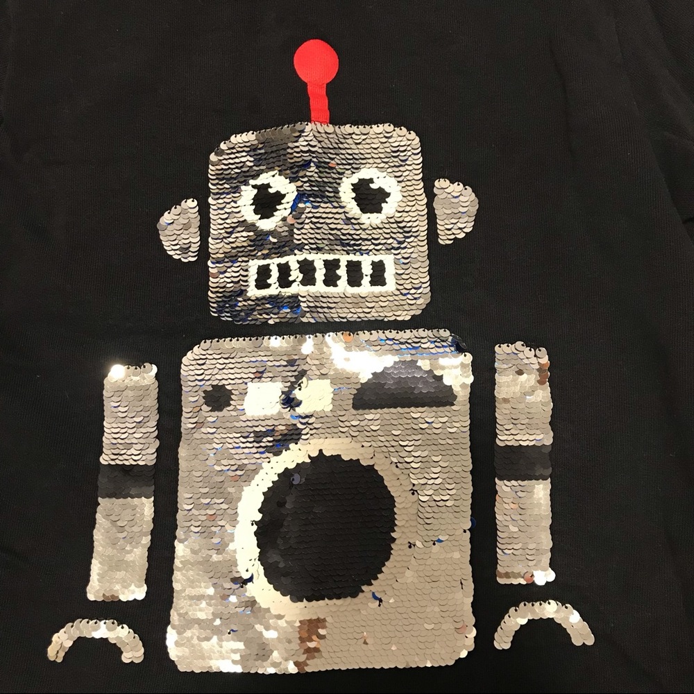 ❌SOLD❌ H&M 8-10Y Flip Robot Thick Warm SweatShirt EUC - Picture 2 of 4